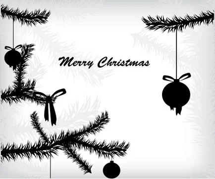 Christmas tree branches Stock Illustration