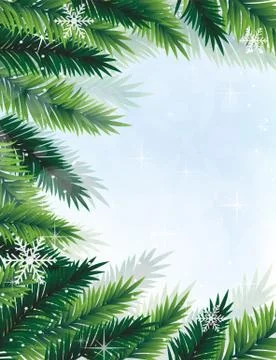 Christmas tree branches Stock Illustration