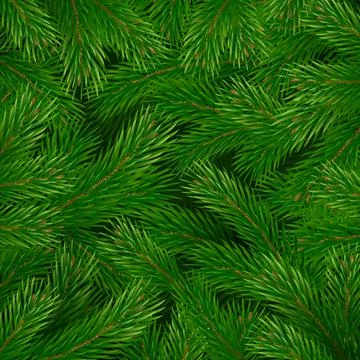 Christmas tree branches pattern Stock Illustration
