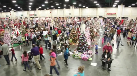 Christmas tree browsing from above big pan Stock Footage 45733917