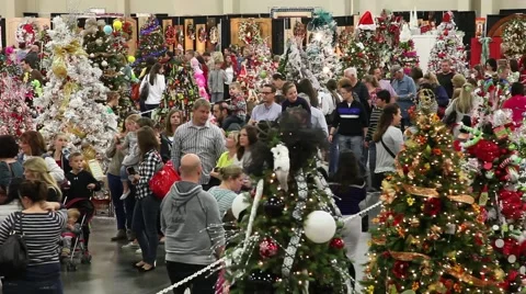 Christmas tree browsing from above tight Video stock 45733905