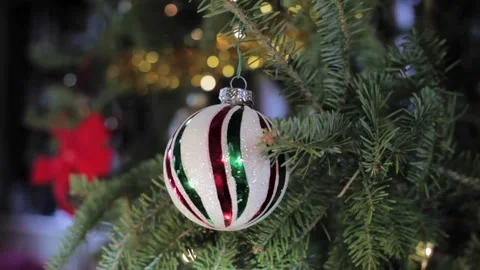 Christmas Tree Bulb Stock Footage 345011225