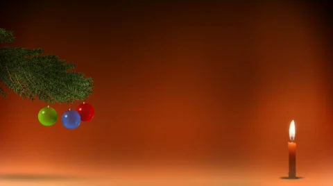 Christmas tree with candle Stock Footage 285357