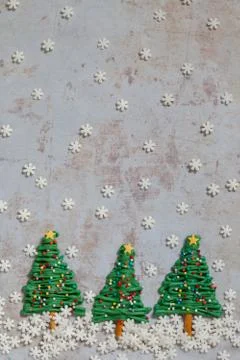 Christmas tree candy background Stock Photos