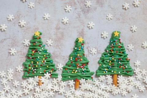 Christmas tree candy background Stock Photos