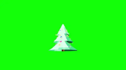 Christmas-tree-candy-sugar-3d-green-screen Vídeos de archivo 345693783