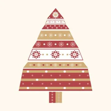 Christmas tree card background Stock Illustration