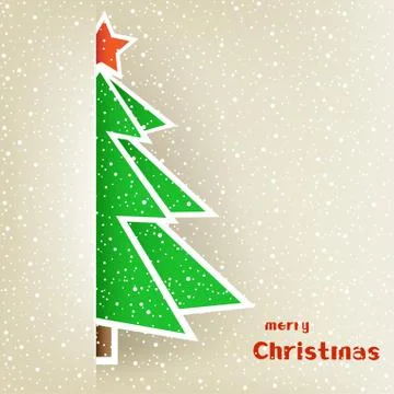 Christmas tree card Stock Illustration