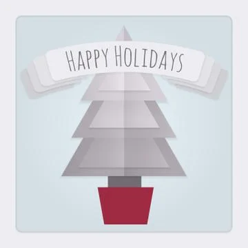 Christmas Tree card Stock Illustration