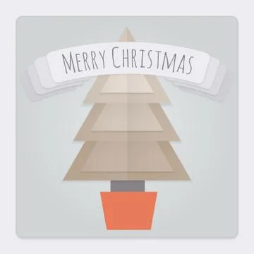 Christmas Tree card Illustrazione stock
