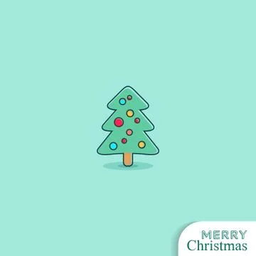 Christmas tree card Illustration
