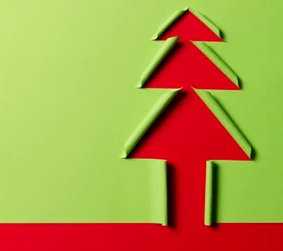 Christmas tree card Stock Photos