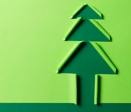 Christmas tree card Stock Photos