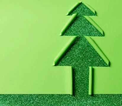 Christmas tree card Stock Photos
