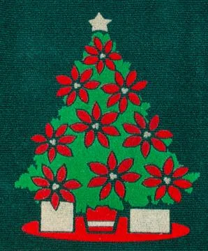 Christmas tree carpet Stock Photos