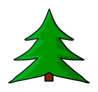 Christmas tree cartoon vector symbol icon design. Stock Illustration