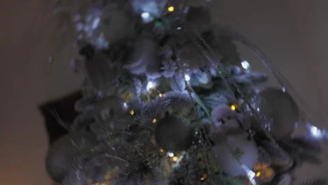 Christmas tree caught by swirling camera Stock Footage 169440715