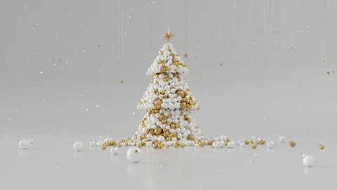 Christmas Tree In Center Stock Footage 166120987