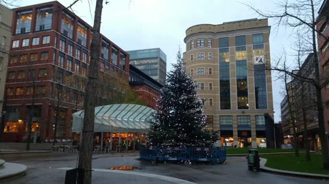 Christmas tree Central Square by Sea Life Stock Footage 57675473