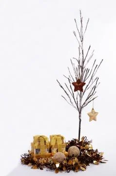 Christmas tree with christmas gifts Stock Photos