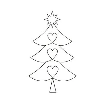 Christmas tree. Christmas tree vector icon. Illustrazione stock