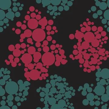 Christmas Tree Circle textured seamless pattern design Stock-Illustration