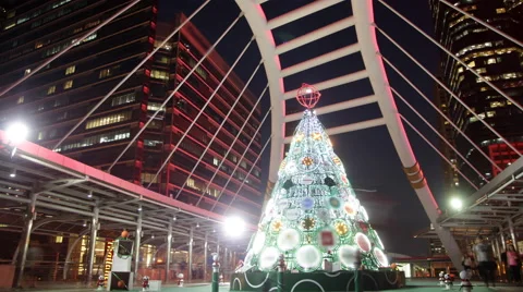 Christmas tree in city Video stock 59734695