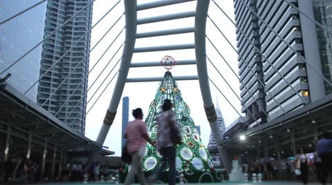 Christmas tree in city Stock Footage 59740197