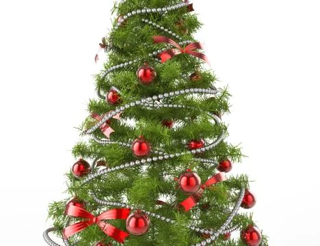 Christmas Tree Classic Decorations Stock Illustration