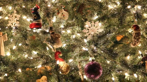 Christmas Tree Close Up 2720hd Stock Footage 989351