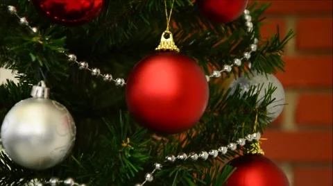 Christmas tree close up Stock Footage 45488626