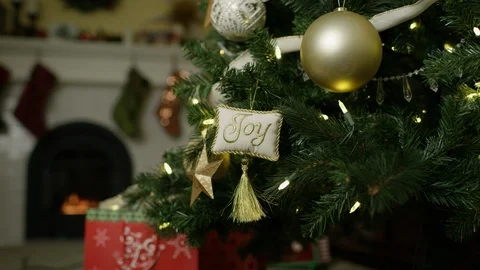 Christmas tree close up joy - 6k Stock Footage 117732001
