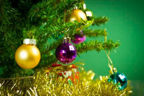 Christmas tree close up Stock Photos