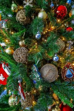 Christmas Tree. Close-Up Stock Photos