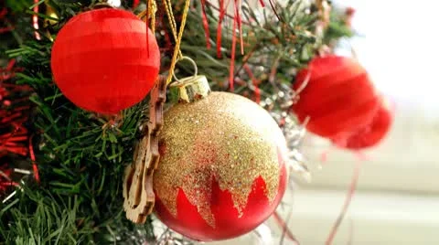 Christmas tree closeup Stockbeeldmateriaal 8895457