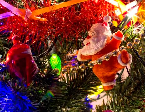Christmas tree closeup Stock Photos