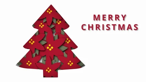 Christmas tree composed of many flowers Christmas star, ideal footage for the Stock Footage 120442239