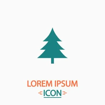 Christmas tree computer symbol Stock Illustration