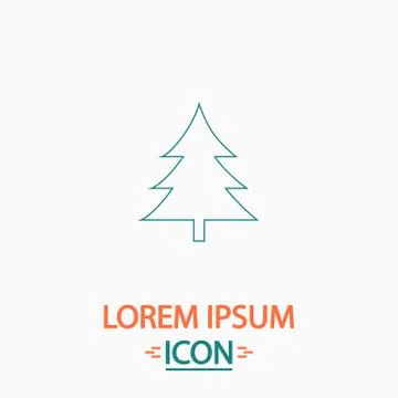 Christmas tree computer symbol Illustrazione stock