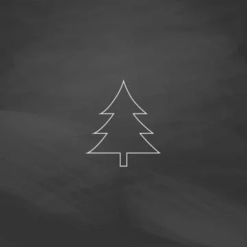 Christmas tree computer symbol Illustrazione stock