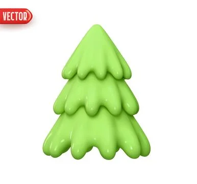 Christmas tree. Cone pine tree. Holiday decoration element. Festive Christmas イラスト素材