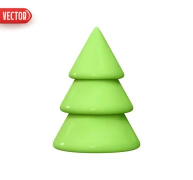 Christmas tree. Cone pine tree. Holiday decoration element. Festive Christmas イラスト素材