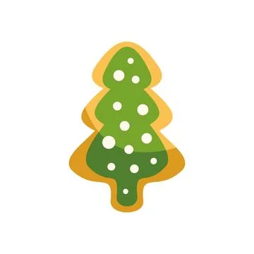 Christmas tree cookie celebrating winter holiday season 스톡 일러스트