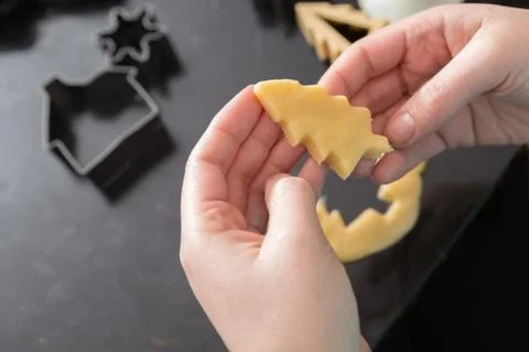 Christmas Tree Cookie Cutout Stock Photos