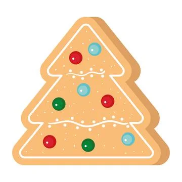 Christmas tree cookie Illustrazione stock