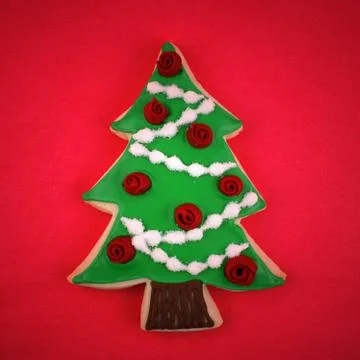 Christmas Tree Cookie Stock Photos