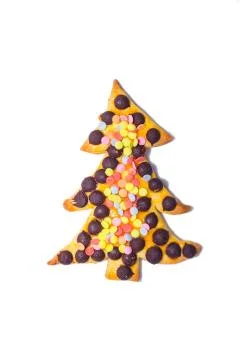 Christmas tree cookie Stock Photos