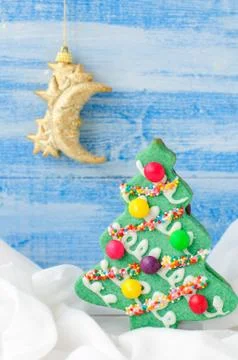 Christmas Tree Cookie Foto stock