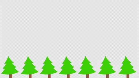 Christmas tree with copy space Animation video with alpha channel. Stock Footage 310499489
