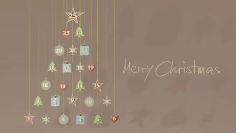 A Christmas tree is created every day from Advent to Christmas.	4k Stock Footage 221302616